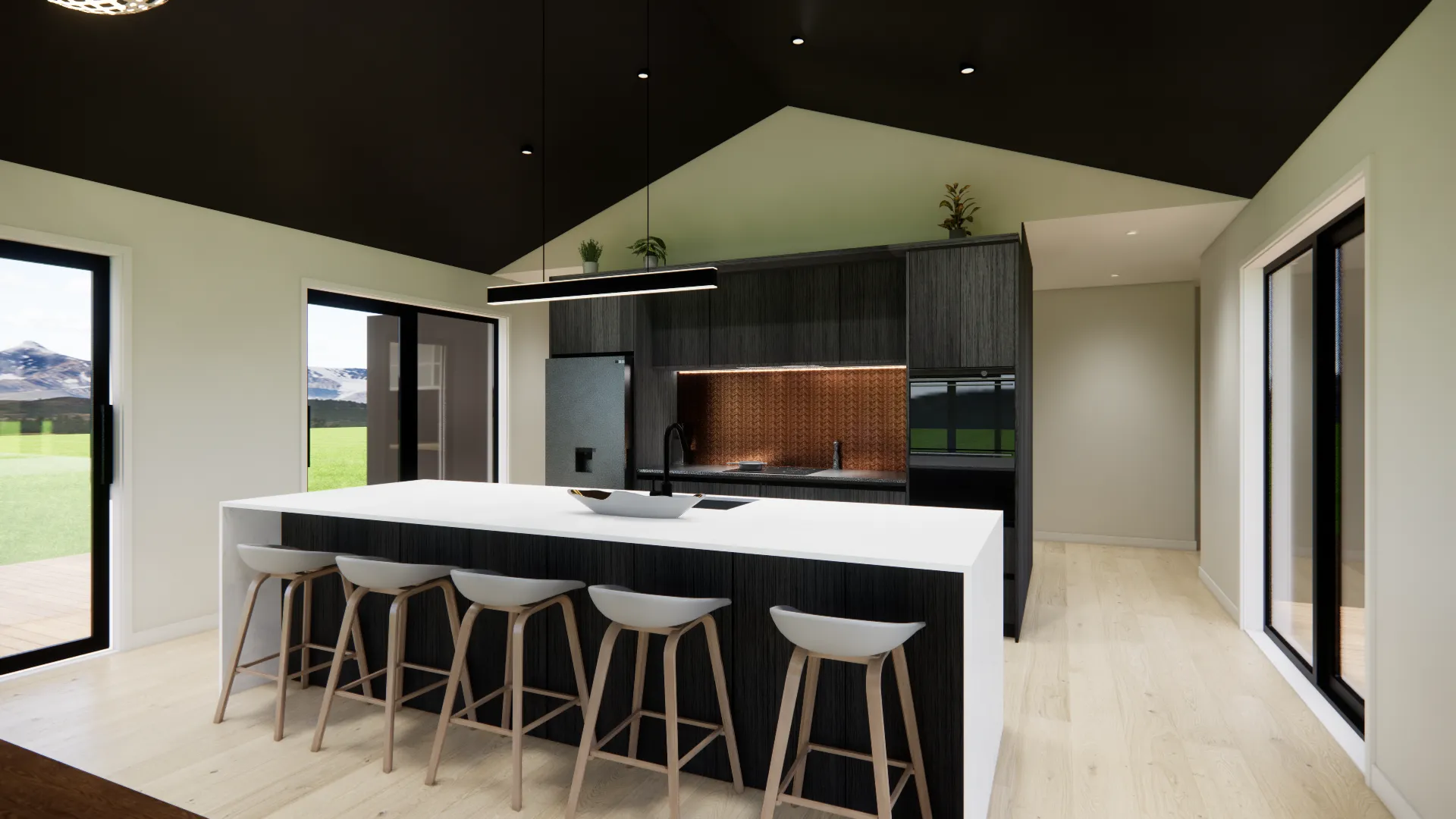 Dark Timber Kitchen